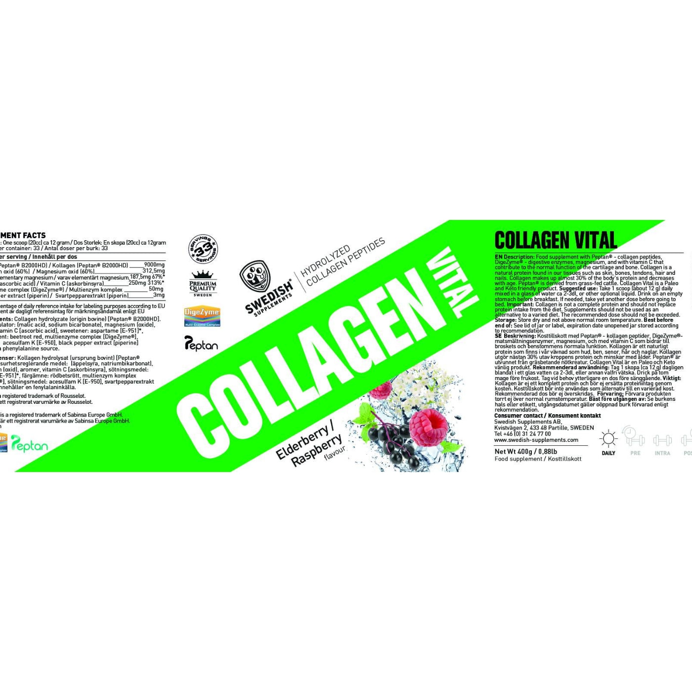 SWEDISH Supplements Collagen Vital / Hydrolyzed Peptides