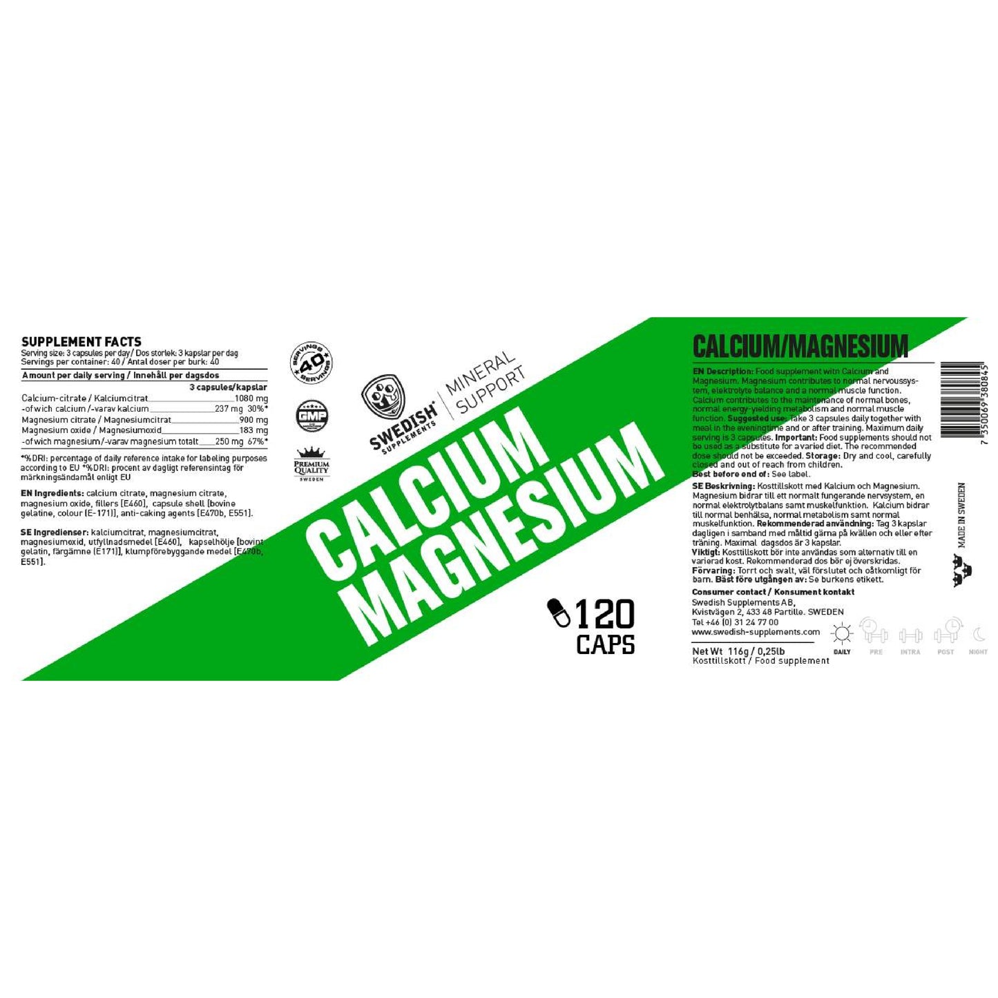 SWEDISH Supplements Calcium + Magnesium