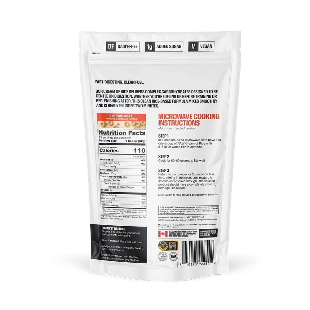 RAW Nutrition Cream of Rice