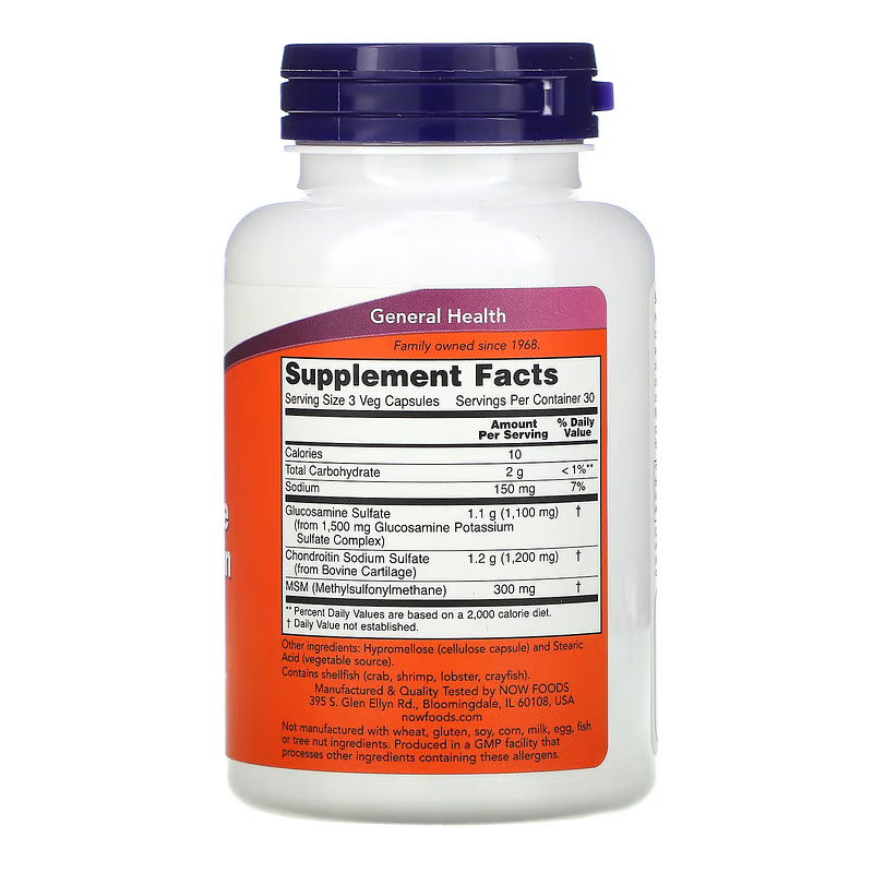 NOW Foods Glucosamine & Chondroitin + MSM